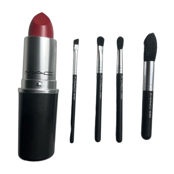 MAC ❤️ LMTD ED ❤️ Look in a Box BASIC 4 BRUSH SET ❤️ HUGE Lipstick Holder ❤️ NIB - Picture 5 of 9